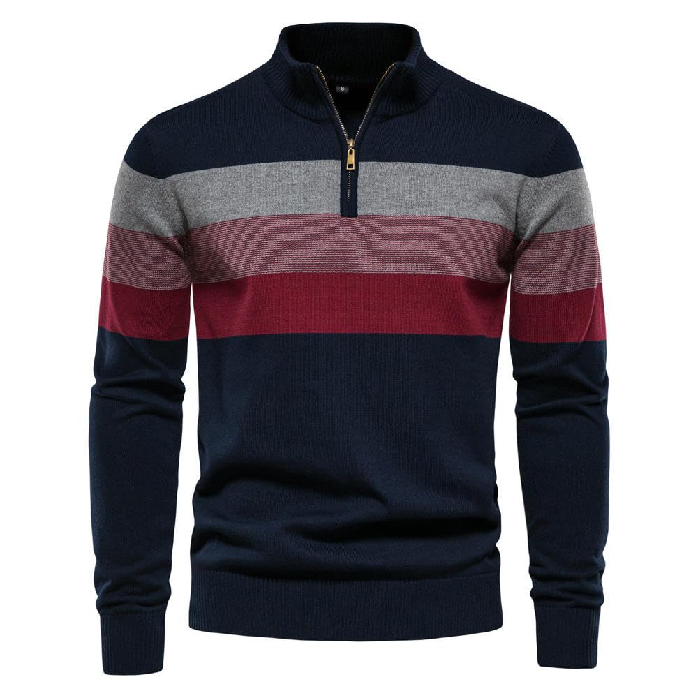 Maglione da uomo Autunno Inverno Europeo Americano Aperto Frontale Stand Collare