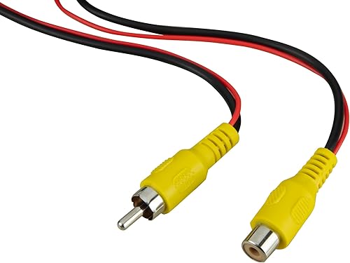 Miniatura 4 de Scosche RCAV25TW - Cable de cámara de respaldo de 25 pies  Cámara de aparcamiento inversa RCA conector RCA de video y audio, cable de extensión para