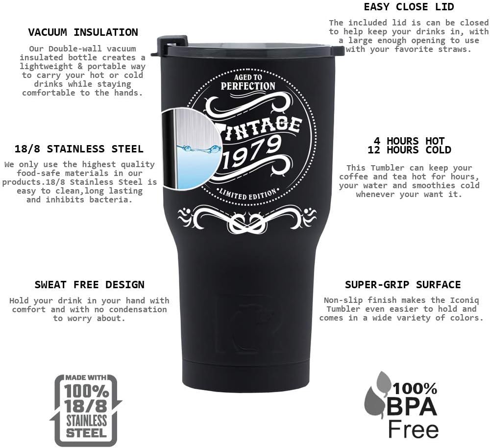 Bіg Sаlе 1979 Aged to Perfection Vintage | 41st Birthday Gifts for Men and Women | Funny Vintage 41 Year Old Presents | 20 oz Party Stainless Steel Tumbler | 41st gift for Husband or Wife Bеѕt Dеаl Prоduсt 1979 Aged to Perfection Vintage | 41st Birthday Gifts for Men and Women | Funny Vintage 41 Year Old Presents | 20 oz Party Stainless Steel Tumbler | 41st gift for Husband or Wife