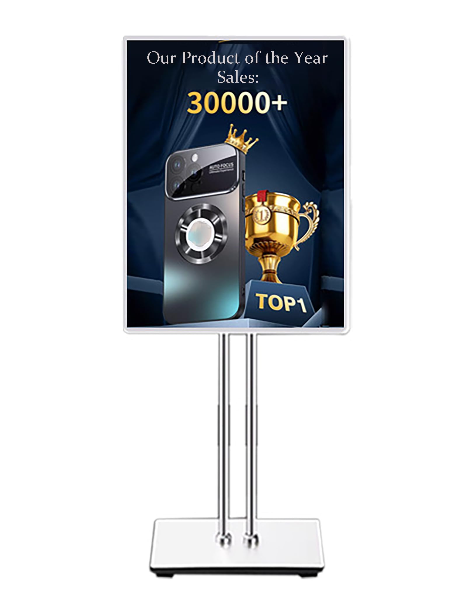 GWBoiuyQETM Poster frame signage stand LED Floor Standing Light Box Billboard, Advertising Standing Signage, Led Lighted Poster Display Stand menu board(Black frame,60 * 90cm)