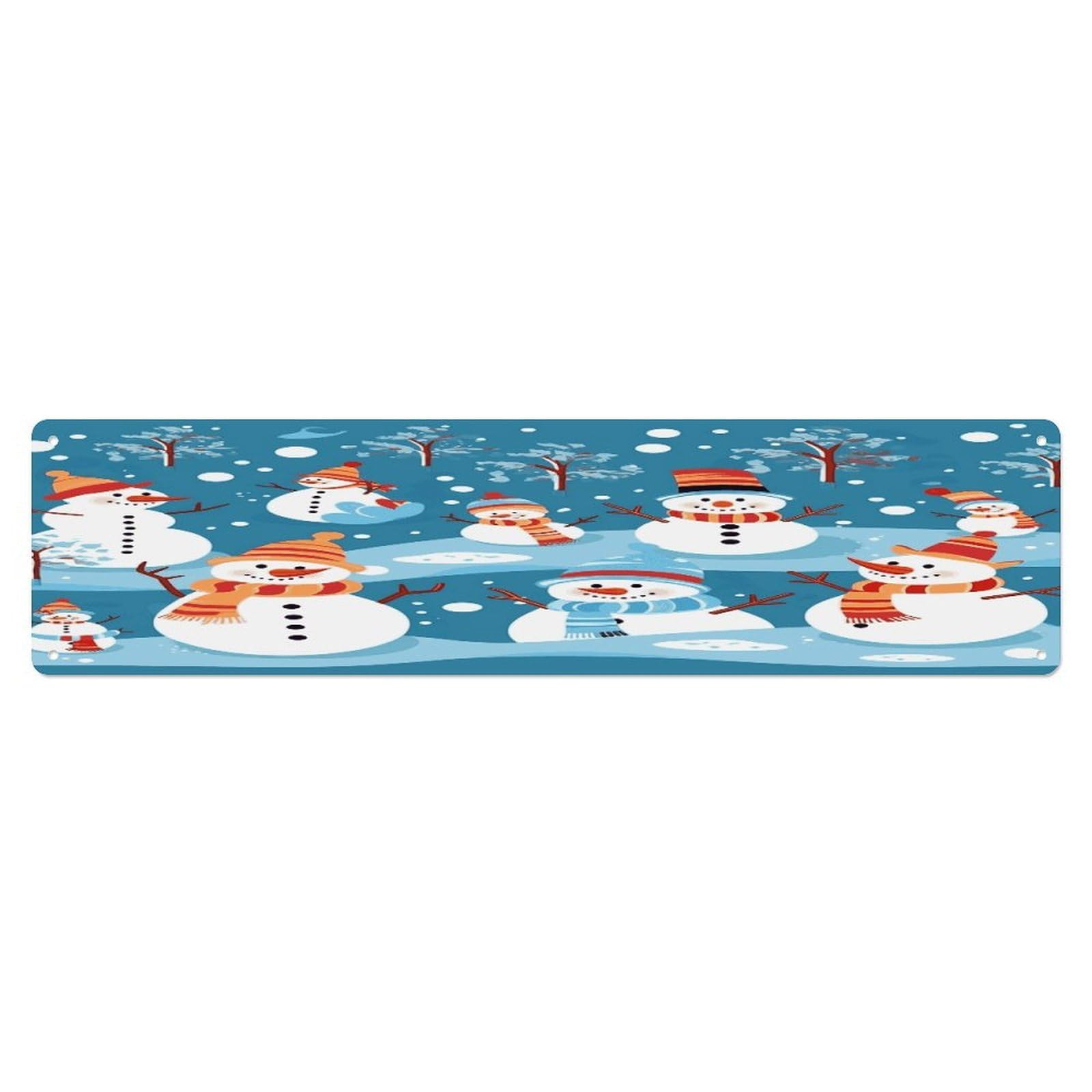 Adfgyerh Style Snowman Wall Decor Aluminum Waterproof. Plaque, Practical Gift,Sign 15.7X3.9 Inch Poster,For Home, Office, Business, Garage– Indoor/Outdoor