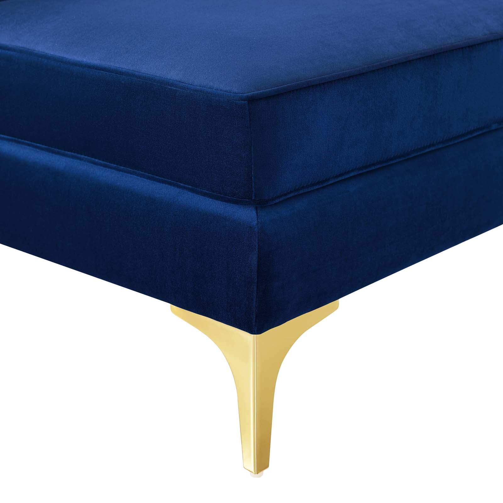Triumph Channel - Silla esquinera para sofá seccional de terciopelo copetudo, color azul marino, 31.5 x 31.5 x 30.5 pulgadas 4