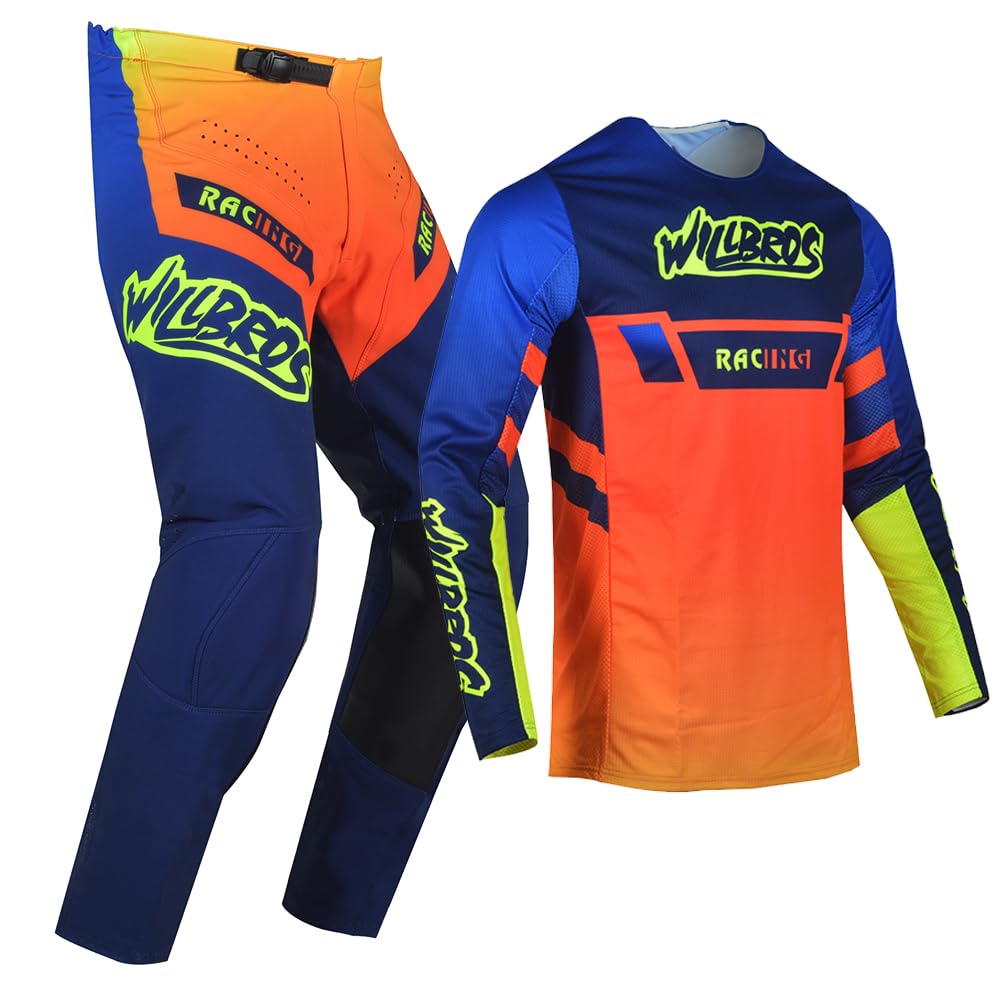 Combinaison de Pantalons Maillot Motocross Hors Route Moto MX Enduro Cyclisme La Montagne Homme Femmes