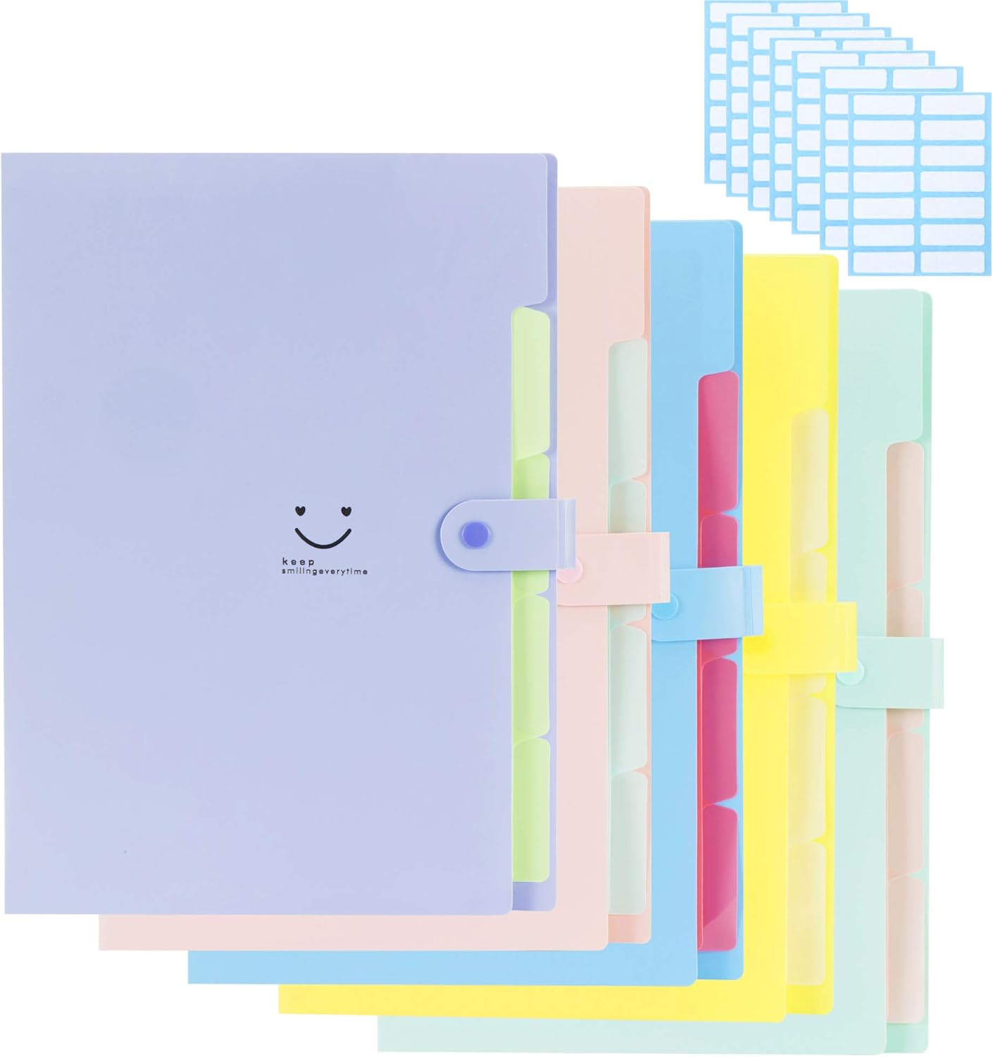 Amazon.co.jp Expandingファイルボックスアコーディオンフォルダ 5パック5ポケットプラスチックアコーディオンファイル