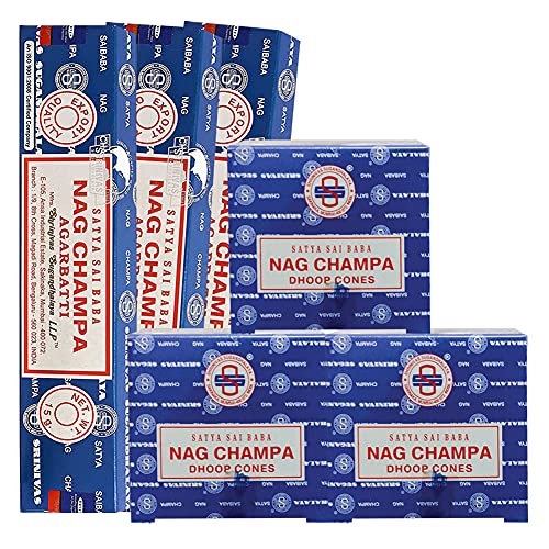 Nag-Champa-Incense-Sticks-and-Nagchampa-Incense-Cone-Variety-Pack-Bundle-Insence-Sticks-Insence-Insense-Insiensos Nag Champa Incense Sticks and Nagchampa Incense Cone Variety Pack Bundle Insence Sticks Insence Insense Insiensos