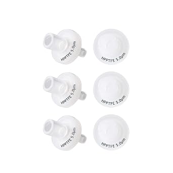 Syringe Filters 13mm Diameter 5.0m Pore Size with Hydrophilic PTFE Membrane for Laboratory Filtration by Allpure Biotechnology [Pack of 100] Hydrophilic PTFE, 5.0 m