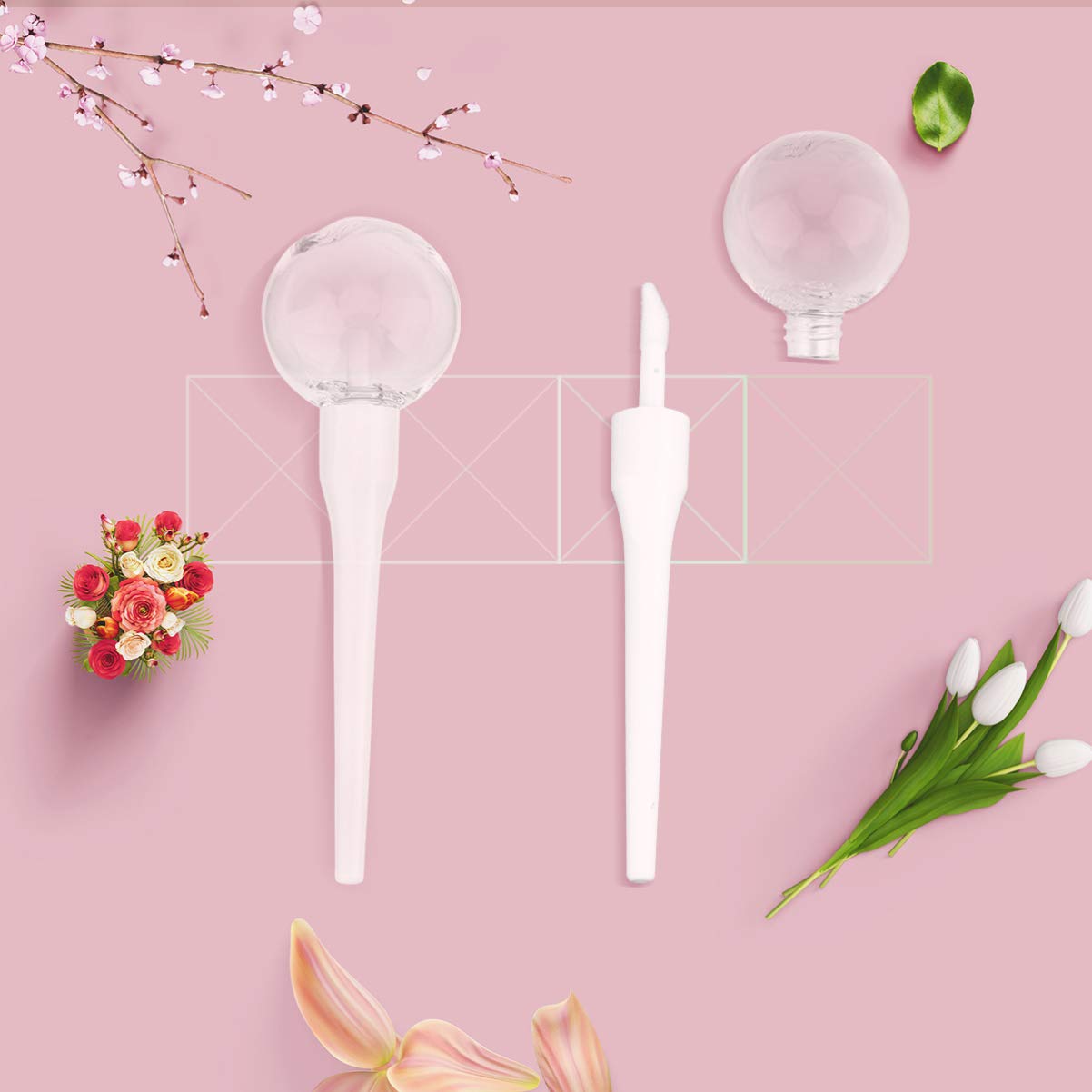 Didiseaon 42 Piezas Piruleta Lápiz Labial Transparente Control Del Tráfico Aéreo Brillo De Labios Recargable Tubo De Brillo De Labios Tubos De Bálsamo Labial Cosmético Brillo De Labios De