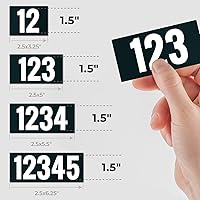 Vista 2 de Reflective Mailbox Numbers Sticker for Outside, 1.5 Inch, For Mailbox, Windows, Door, Trucks and Homes, Three Character Custom Address Numbers