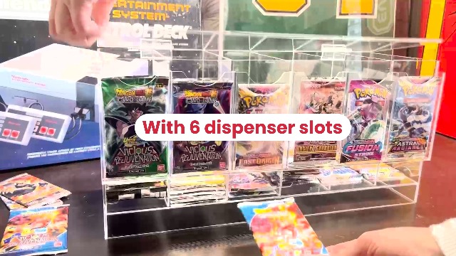 Amazon.com: EVORETRO Booster Pack Dispenser 6-Slot Acrylic TCG