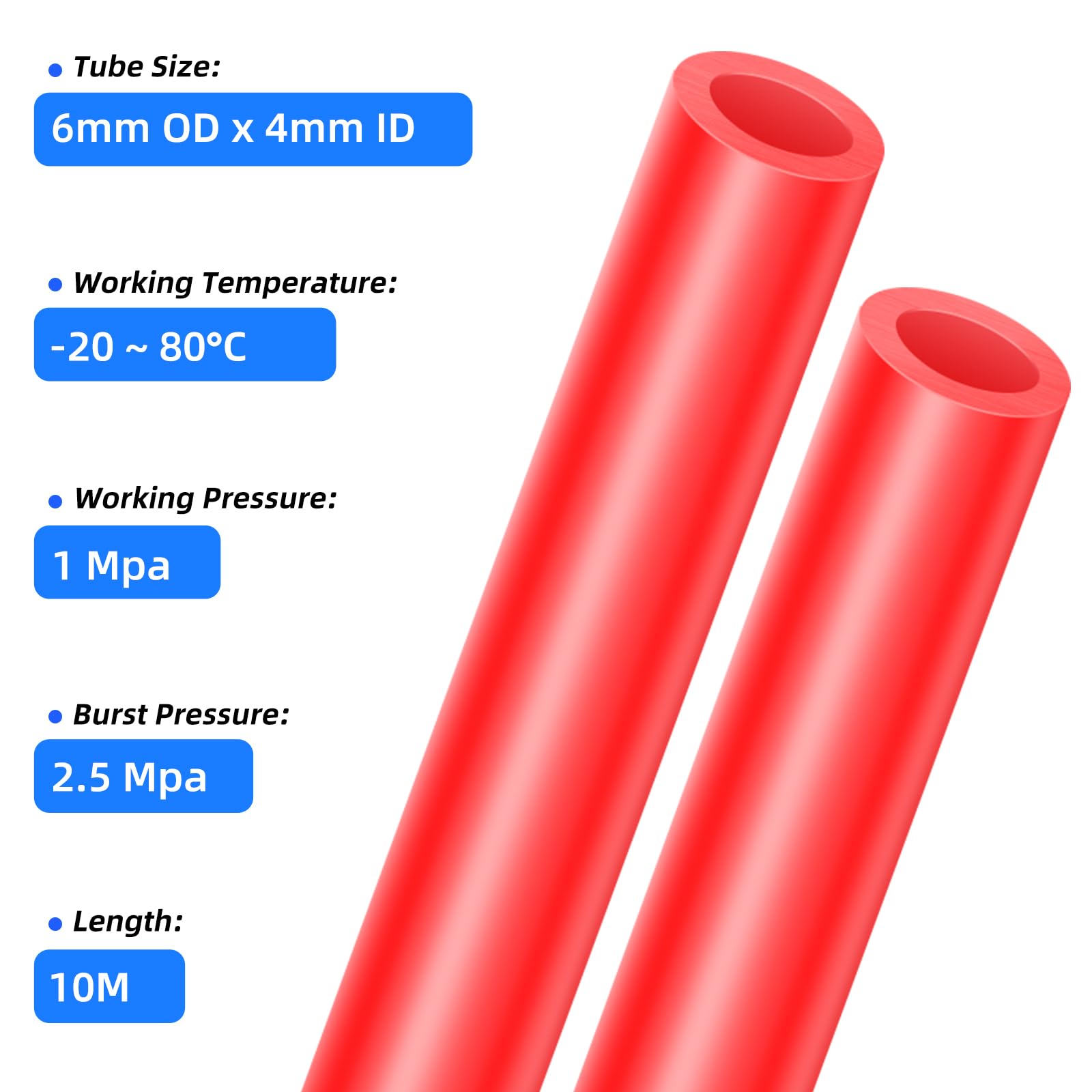 Tubo In Poliuretano PU 4mm OD 10 Metri - Per Aria E Fluidi, Flessibile E Resistente - Foto 7