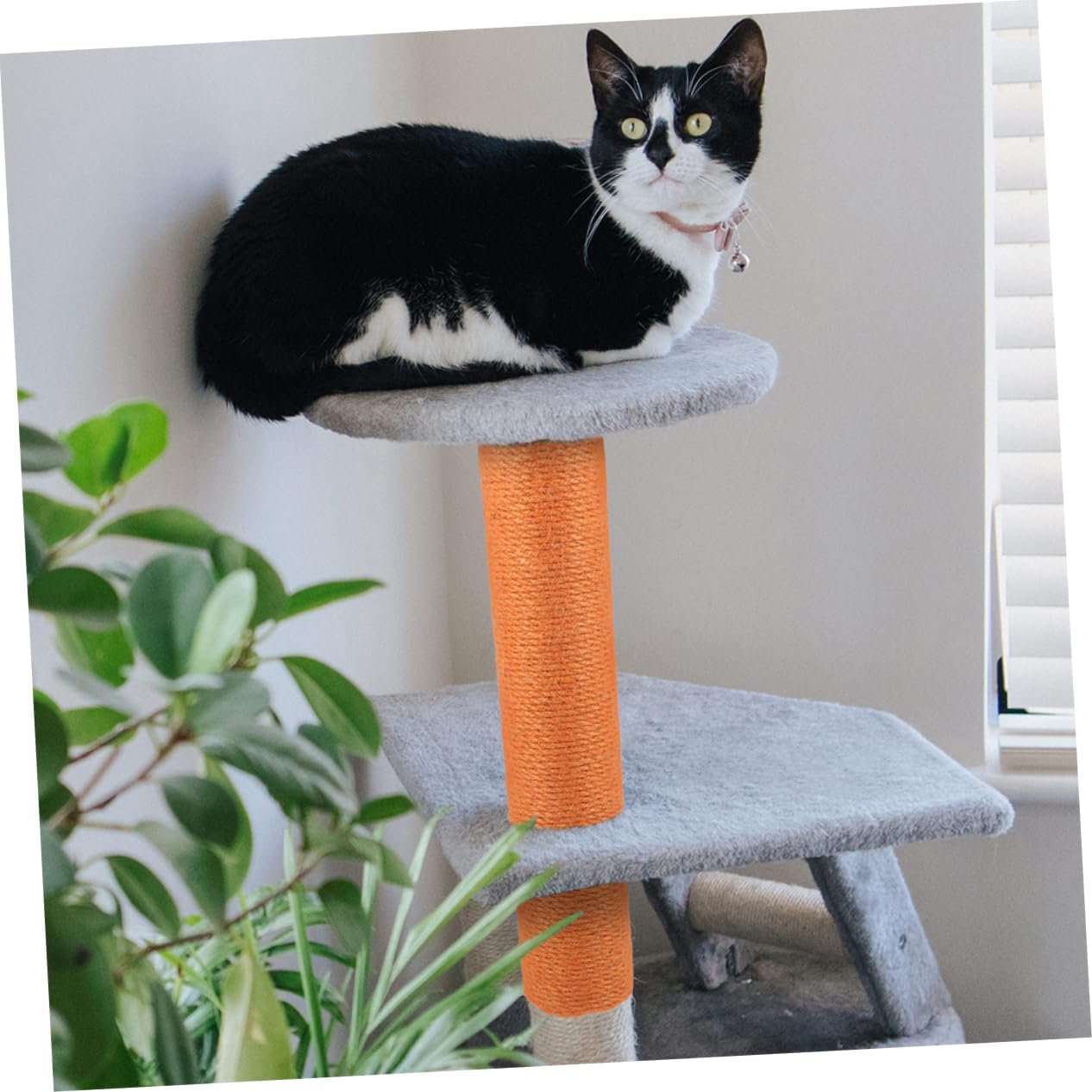 Toyvian 2pcs Cat Scratcher Replacement Jute Rope Post Durable and Wear Resistant Climbing for Cats Height for Furniture and