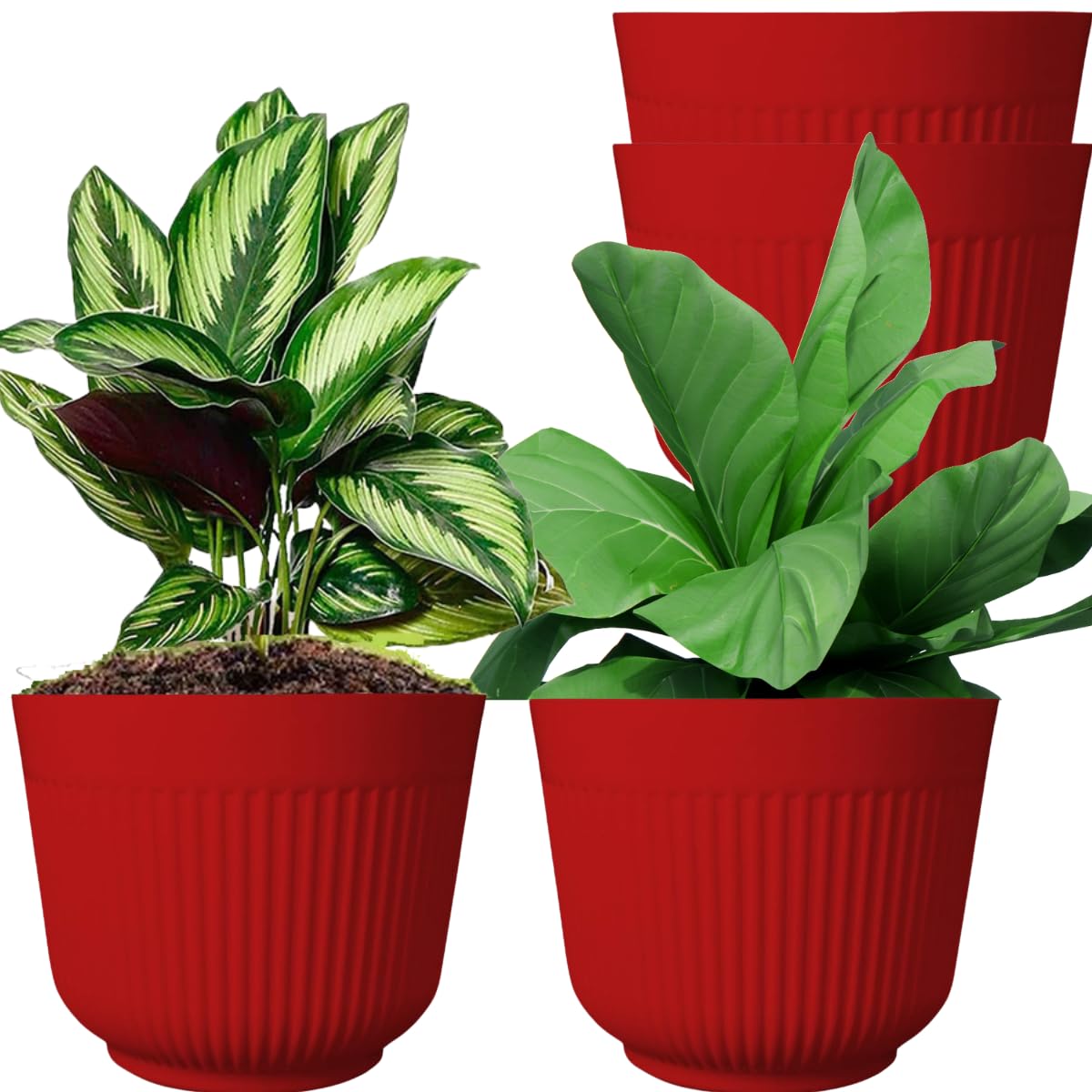TECHBLAZE 12" Flower Pots - Pack of 8 -19 TECHBLAZE 12" Flower Pots - Pack of 8 -19