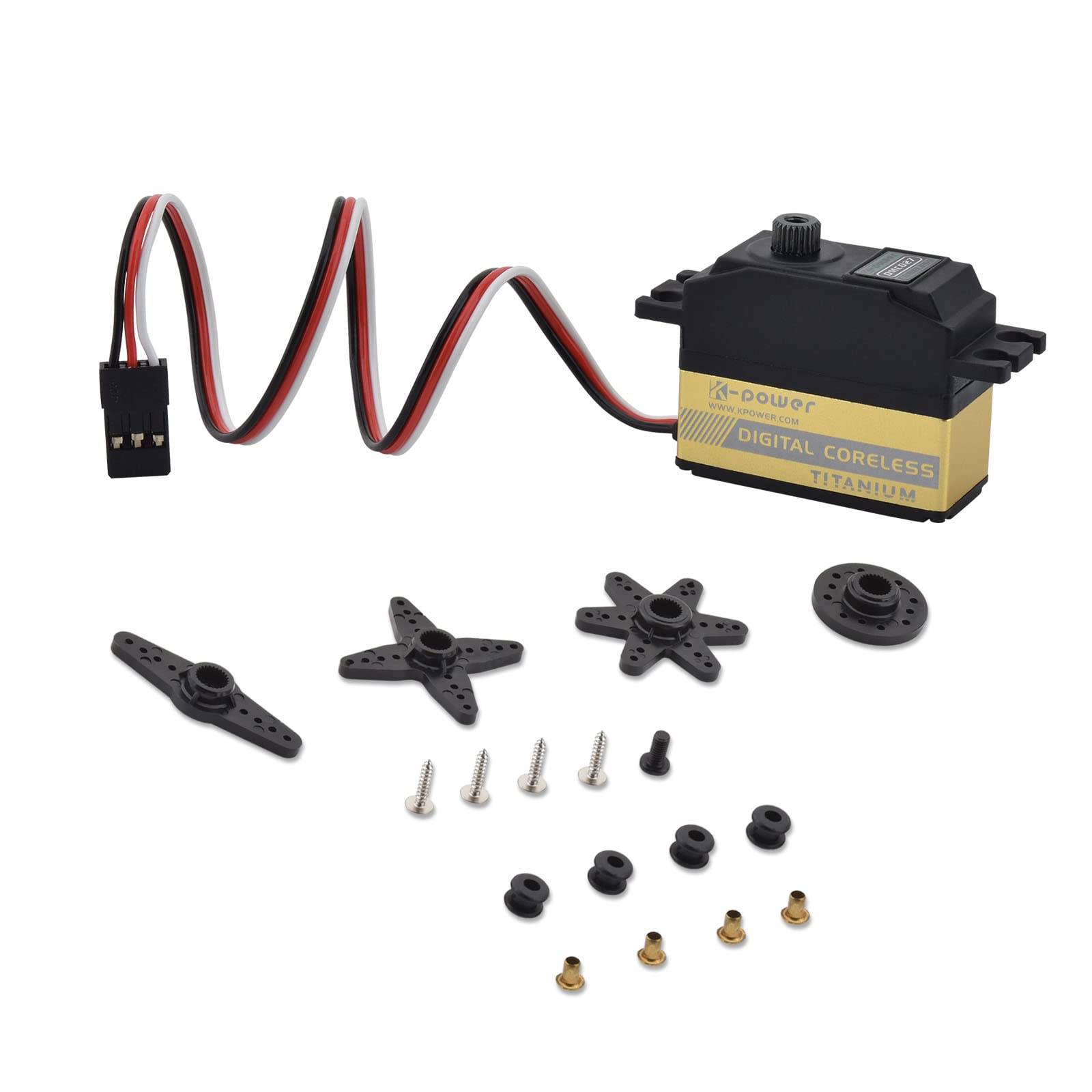 DMC027 High Speed Titanium Gear Mini Servo,28G/3.5KG/0.05S Digital Servo for RC Airplane/Helicopter/Car/Boat,DIY RC Servo Motor Kit for Arduino Project