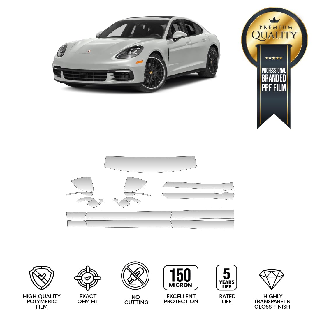Winyl PPF/Vinyl Protector/Pre-Cut PPF BIKE STICKERS Szablony do samochodu Kompatybilny z Porsche Panamera 2017 4S Hybride (boki)