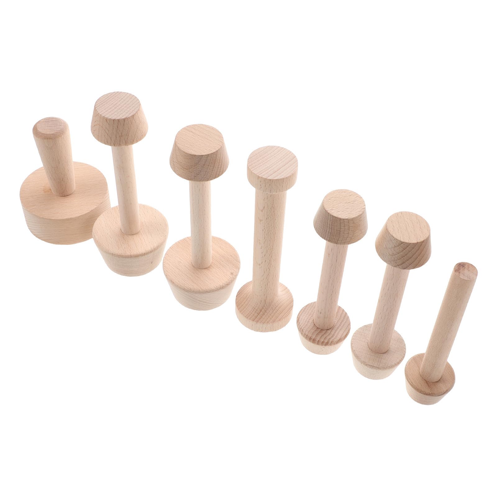Set de 7 Moldes para Tarta de Huevo de Madera Robusta Diseño Doble Cara, Fácil de Limpiar, Adecuado para Fiestas y Pequeñas Pastelerías