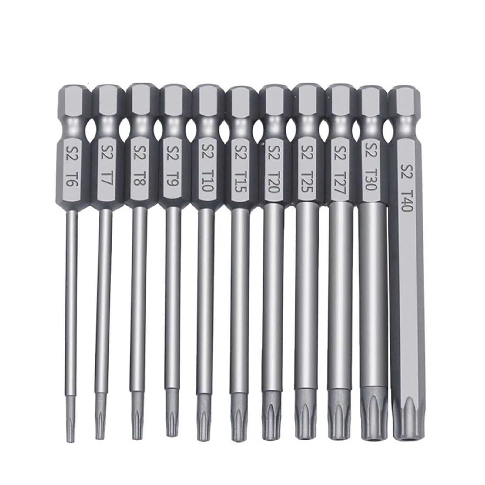 Waningmoto 11Pcs 75Mm Torx Bits Security Screwdriver Bits, 1/4 Inch Hex Shank, T5-T40