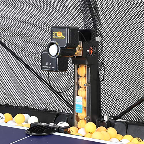 NICCOO Table Tennis Robot with Catch Net Automatic Ping Pong Robot Machine for Training with 9 Different Spin Balls Table Tennis Robots Automatic Ball Machine for Training 50W