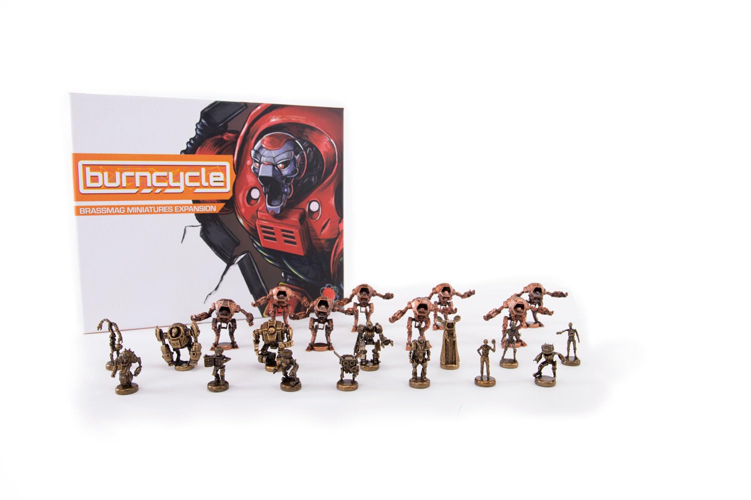 Chip Theory Games Burncycle: Bot and Guard BrassMag Figures - Premium Metal Miniatures for Enhanced Gameplay - Image 2
