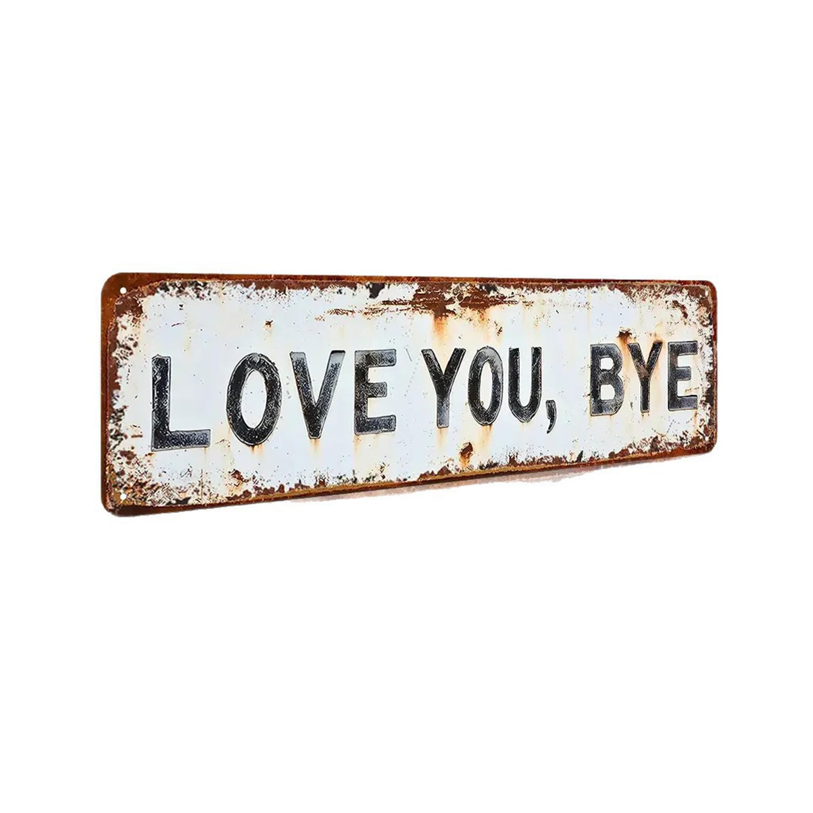 Love You Bye Vintage Metal Wall Sign Entryway Hallway Art Plaques Decoration for Adding Romantics Touch to Any Room Love You Bye Sign