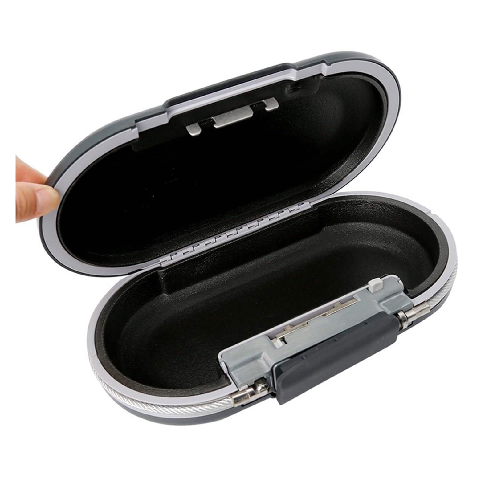 Caja fuerte para llaves al aire libre, Caja de seguridad, Mini combinación portátil Personal seguro contraseña bloqueo joyería efectivo tarjeta teléfono pequeñas cajas de almacenamiento con cable fijo