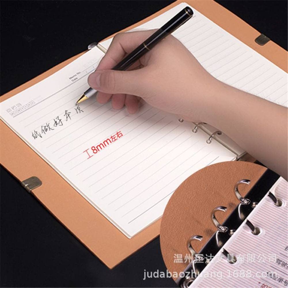 Pu-Leder Notizbucheinband Notizbuch A5 Planer Organizer Notizbuch Reisetagebuch Tagebuch 6 Ringbuch Schreibwaren,D,4St