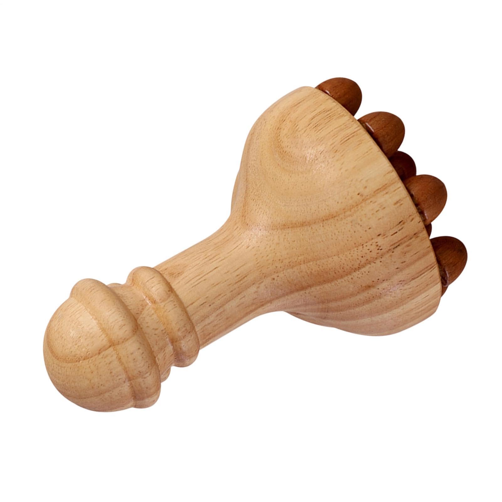 Meridian-Massagebürste für den Körper Holz-Handstimulator Mit 12 Kugeln