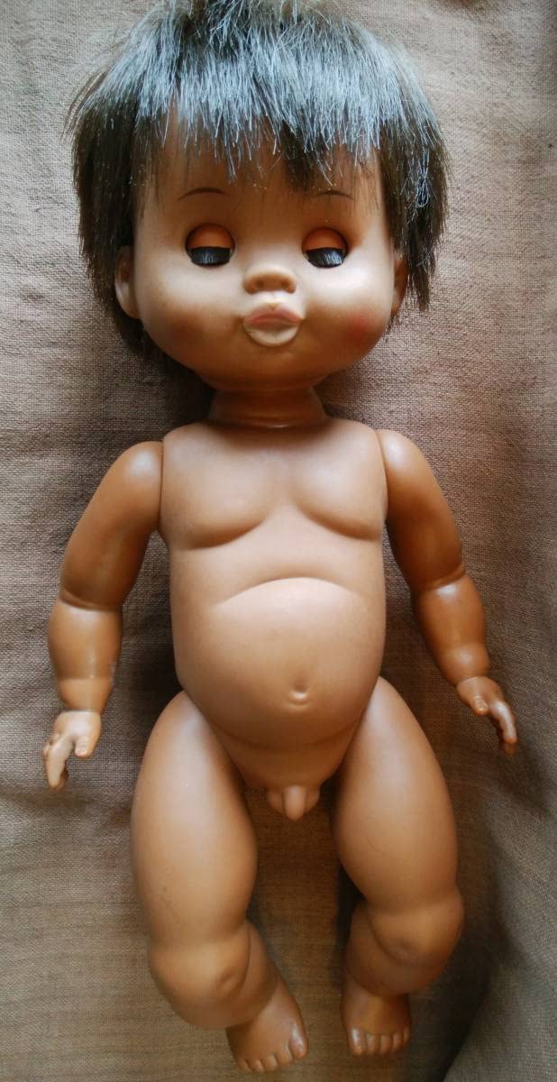 Amazon.co.jp: 昭和 レトロ くろんぼ 男の子 スリープアイ 人形