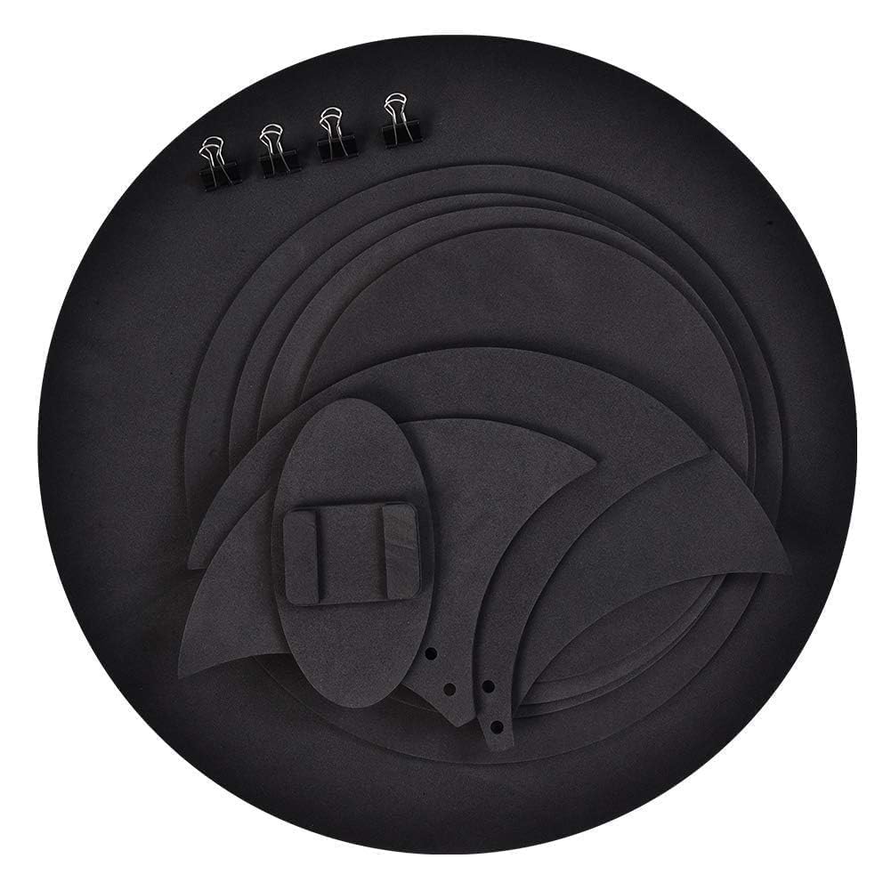 Ejoyous Ensemble de 10 Sourdines pour Tambour et Cymbale avec Clips, Tampons de Pratique Silencieux