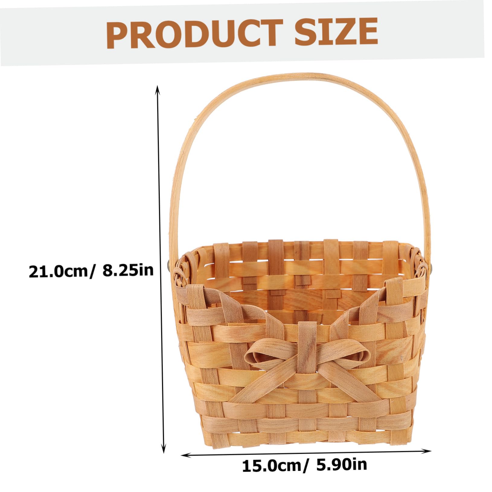 HANABASS Hand Woven Storage Basket Multi Functional Picnic and Snack Serving Woven Basket for Outdoor Parties Rustic Flower Fruit Arrangement Durable and Stylish