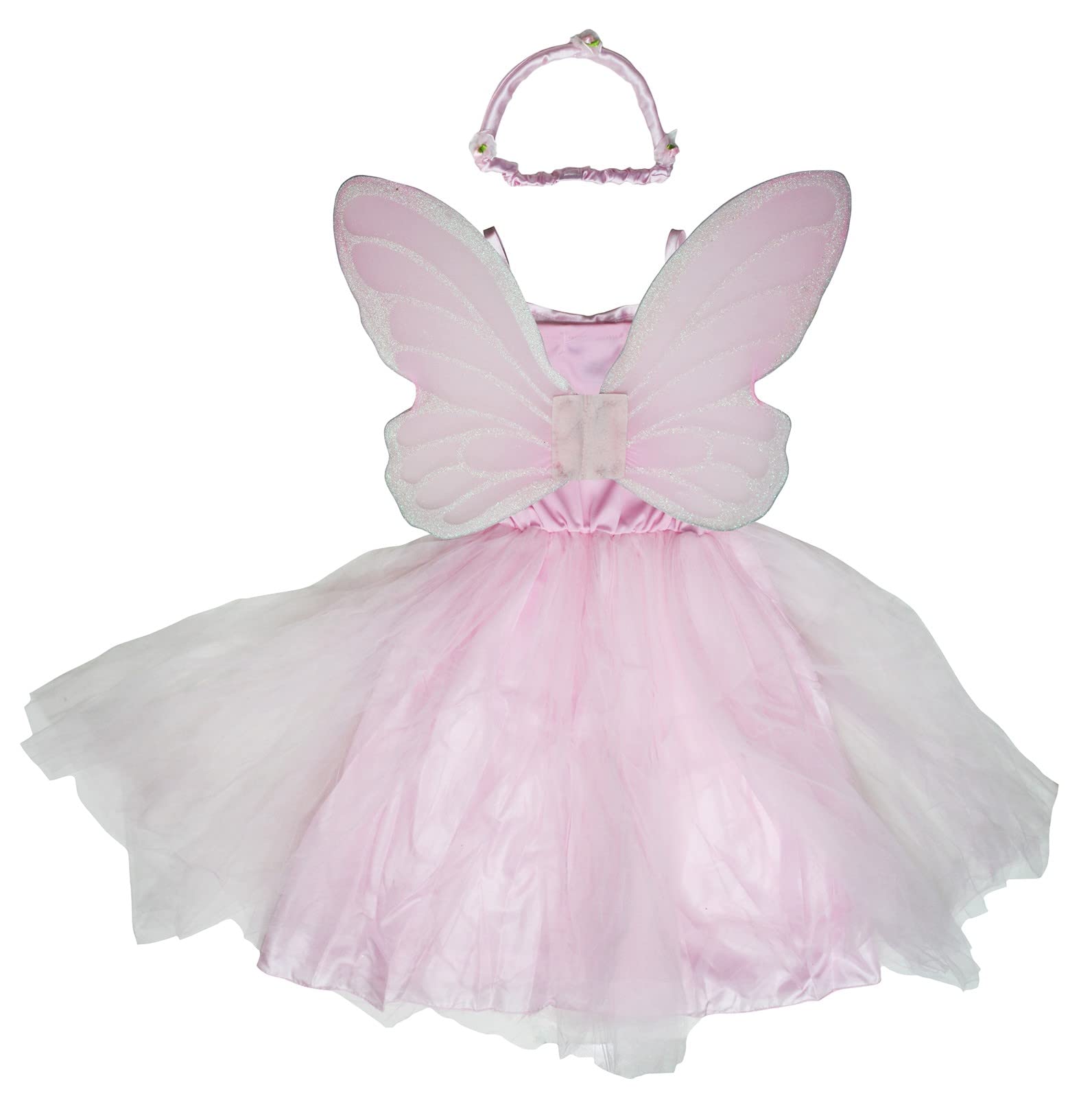 Costume da fata 1-10 anni (rosa, 8-10 anni)