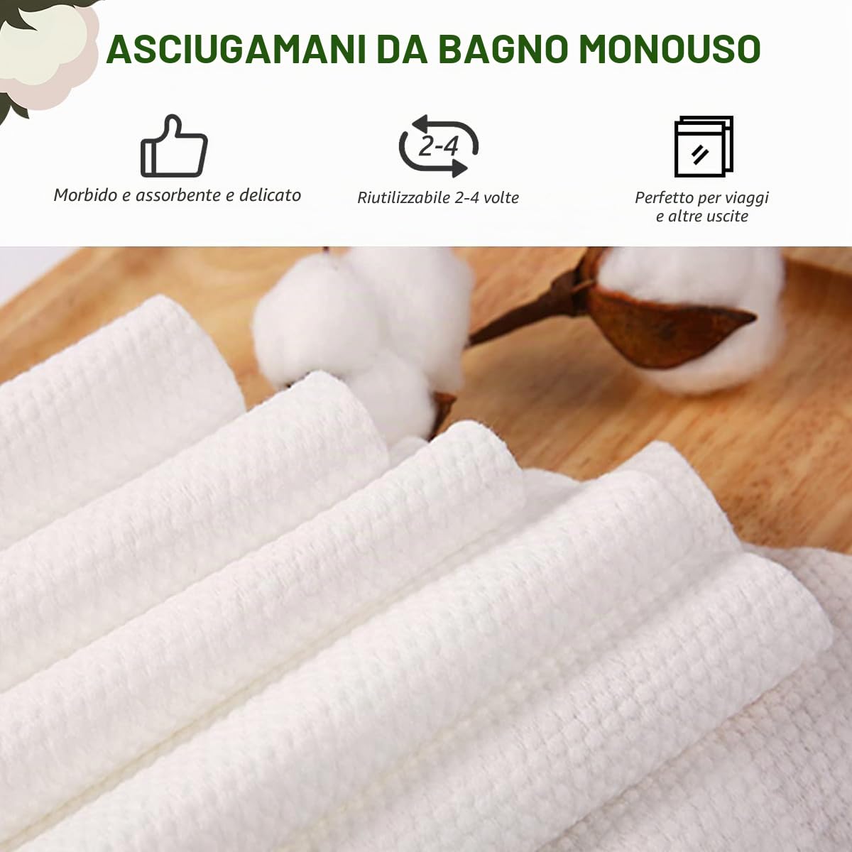 10pcs Asciugamani USA e Getta Ispessito, 70 x 100cm Portatili Asciugamani Monouso, Telo Doccia Grandi Monouso per Parrucchiere Massaggi Cosmetologia e Pulizia