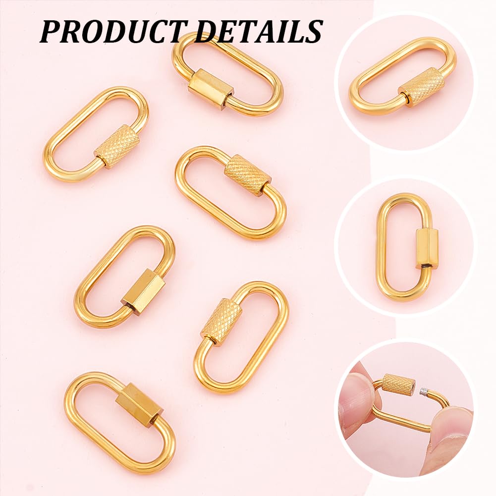 4x Vergoldete Karabiner-Verschlüsse - Schmuckbasteln DIY Zubehör In Gold