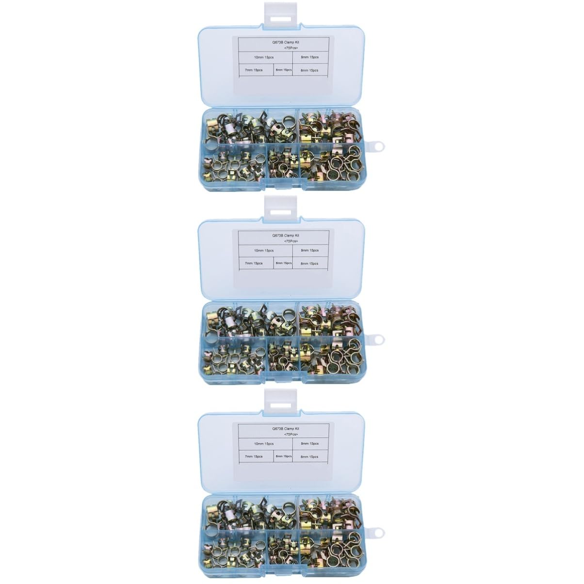 Hemobllo Lot De 3 Colliers De Serrage À Ressort M8 M10 En Métal Pour Tubes En Silicone Colliers De Serrage Réglables 75 Pièces X 3