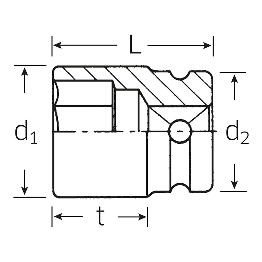HAZET 850LG-GE10 TORX socket with hinge, size T10