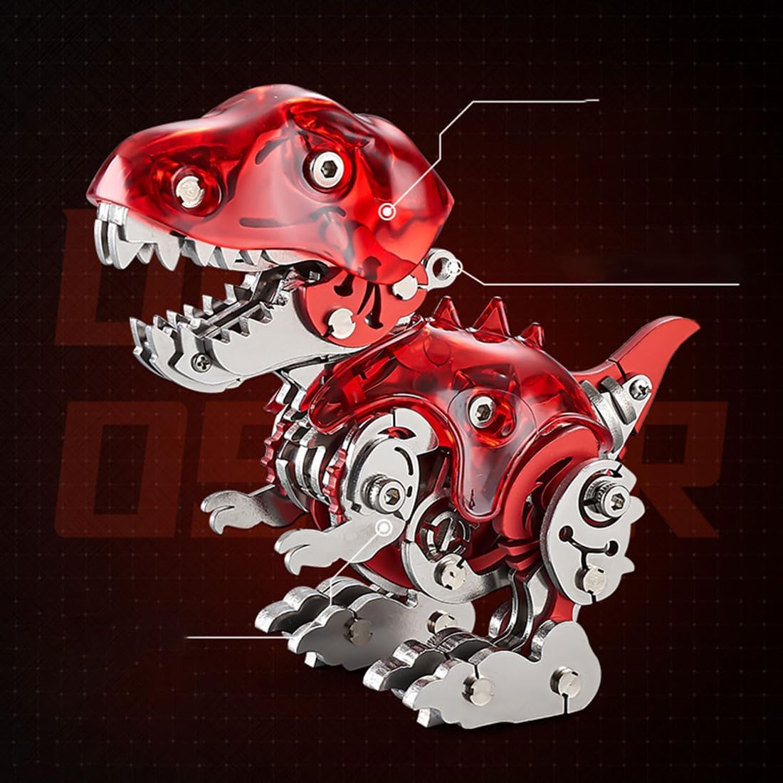 3D Metal Puzzle Model, Movable Metal Dinosaurs Jigsaw Puzzles Assembly Kits, Home Decor Dsiplay Model for Adults and Teens (126+PCS)