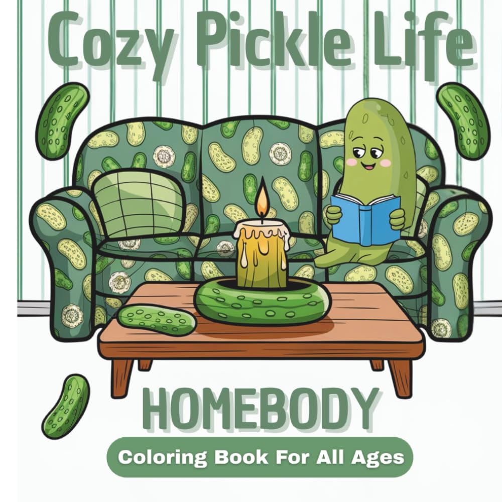 Cozy Pickle Life Coloring Book: Quirky Coloring Book For All Ages (Quirky PIckles Coloring Book Collection)