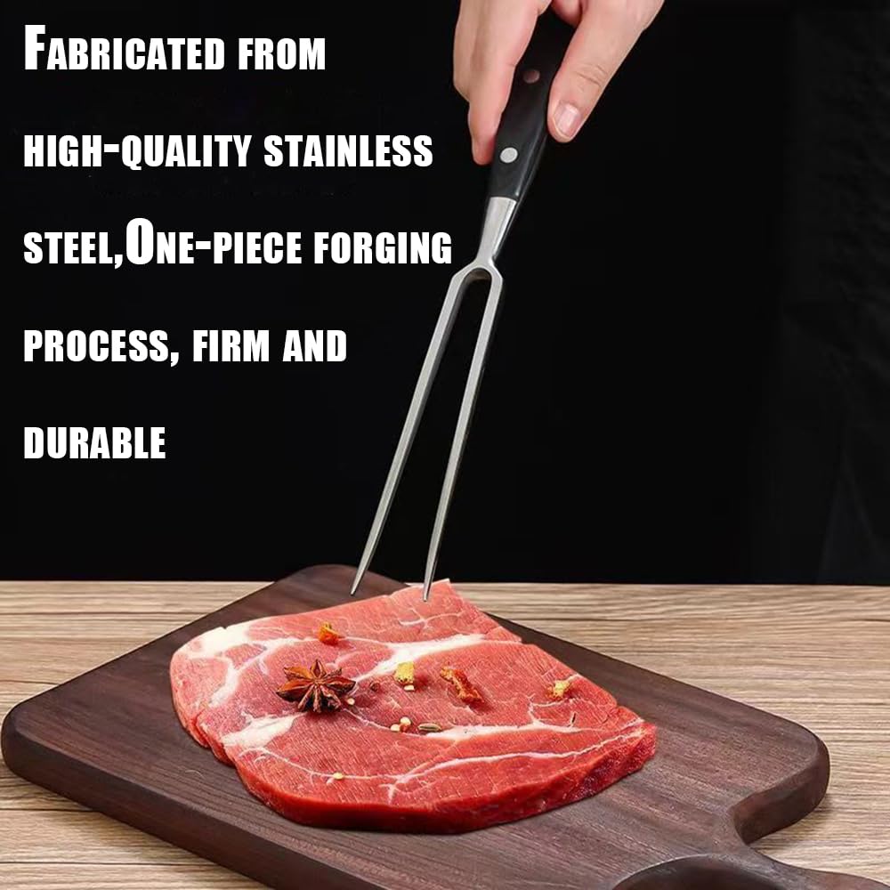 Better-Love Chef Pro - Tenedor de acero inoxidable para barbacoa, herramientas para barbacoa, tenedores de carne de 12 pulgadas, apto para cocina, barbacoa (12 pulgadas) (color tronco)
