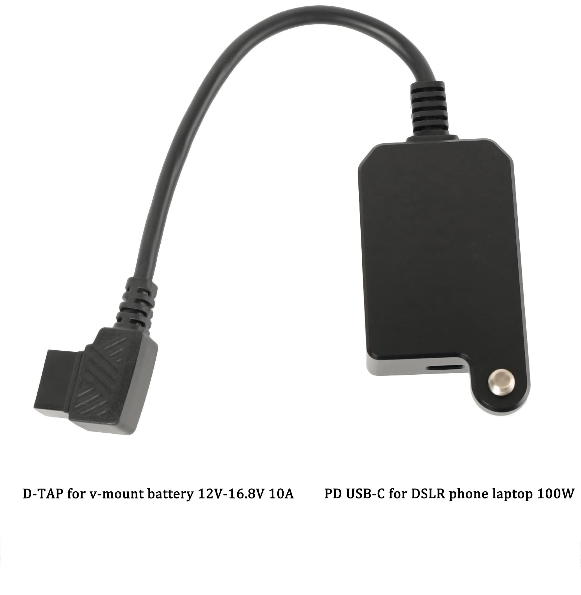 HangTon Zasilacz D-Tap na USB-C, PD 100 W 5/9/12/20 V do aparatu Canon Sony LUMIX, silnika ostrości, laptopa do telefonu, akumulatora V-Mount, dwukierunkowy