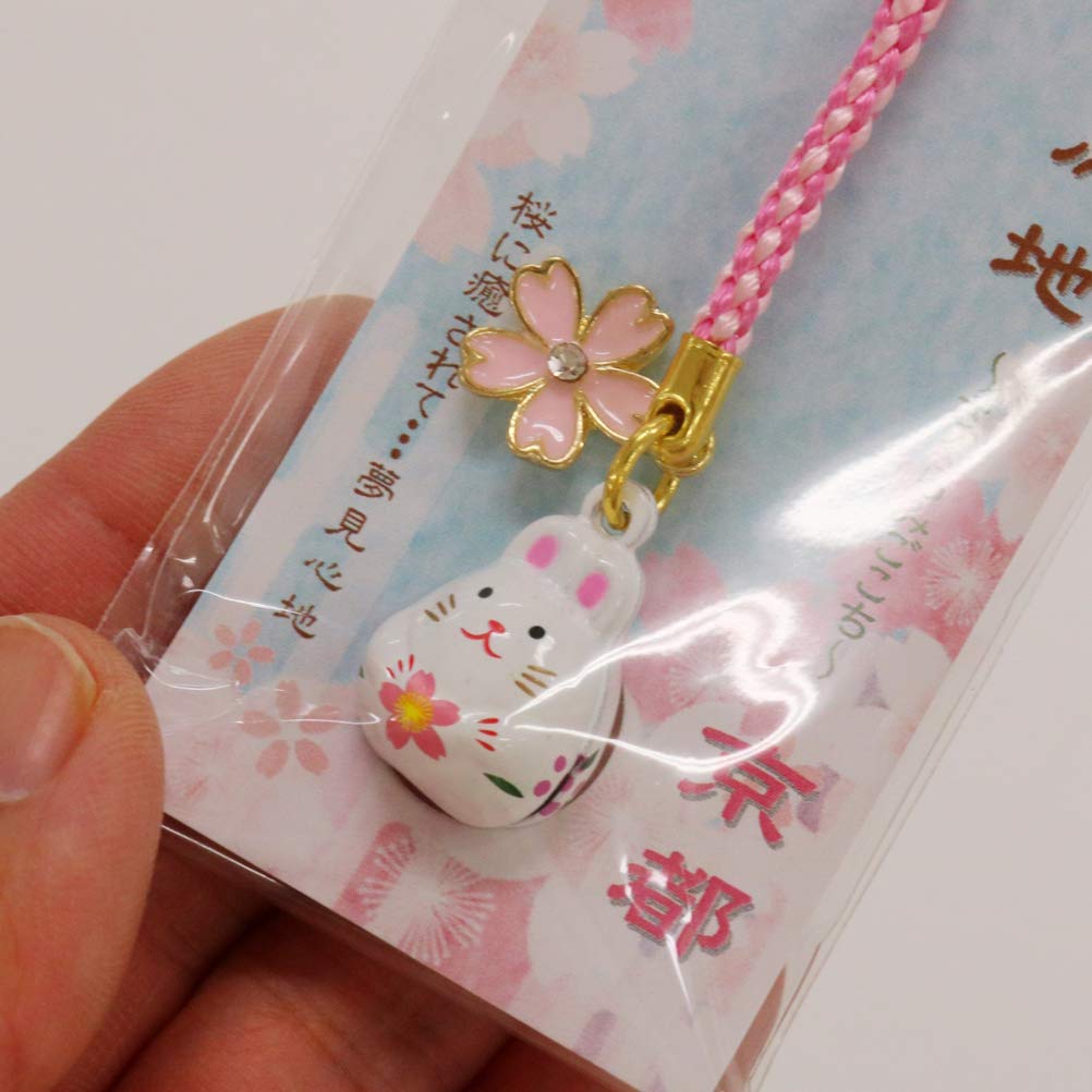 Amazon.co.jp: まつみ工芸 日本製 根付 1×1.5×9cm 桜ぞえ兎 鈴 : ホビー
