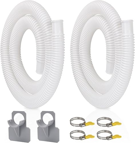Manguera de bomba de piscina para piscinas sobre el suelo, paquete de 2 accesorios de manguera de filtro de piscina de 1.25 pulgadas de diámetro,