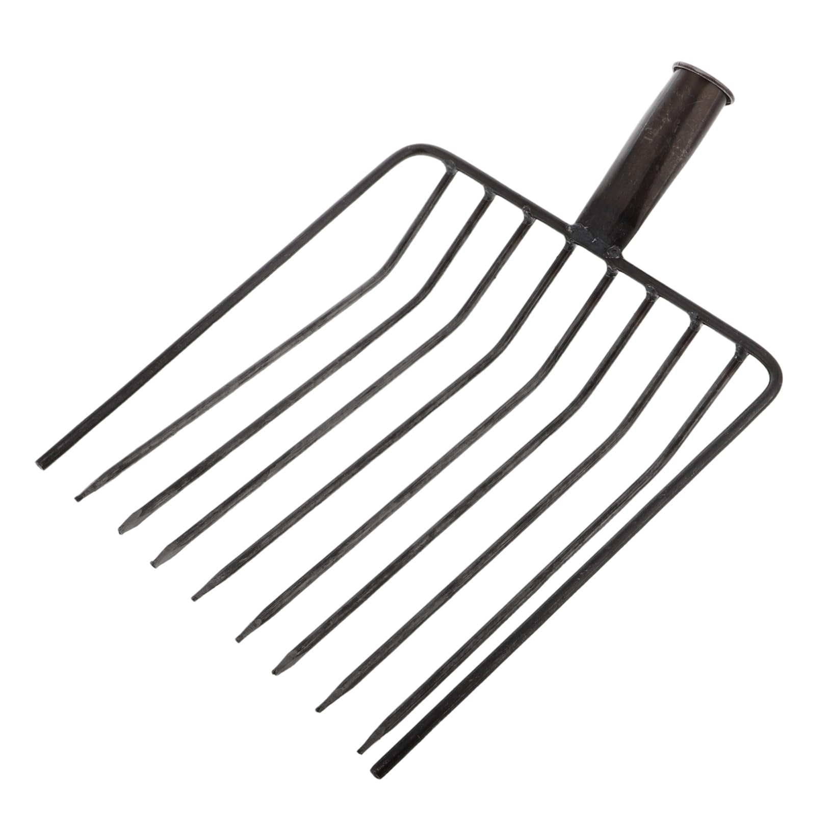 POPETPOP Testa di Ricambio Forca per Letame in Acciaio Robusto, Forcone Largo da Giardinaggio per Diserbo e Cura Prato, Attrezzo Manuale Leggero e Facile da Pulire per Uso Giardino e Orto