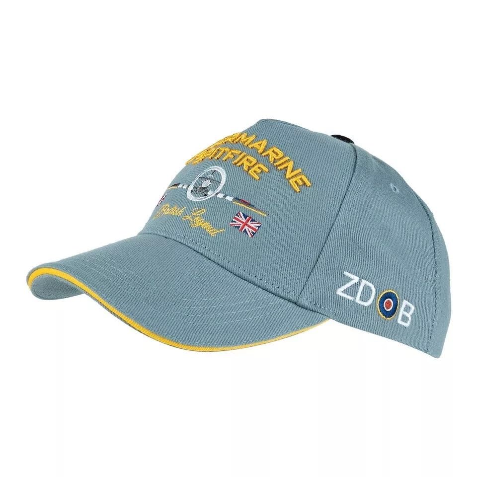 British Army RAF Supermarine Spitfire Baseball Cap | Royal Air Force Aircraft Hat | Vintage Military Aviation Cap for Men Women | Adjustable Cotton Dad Hat | UK RAF Fighter Plane Gift