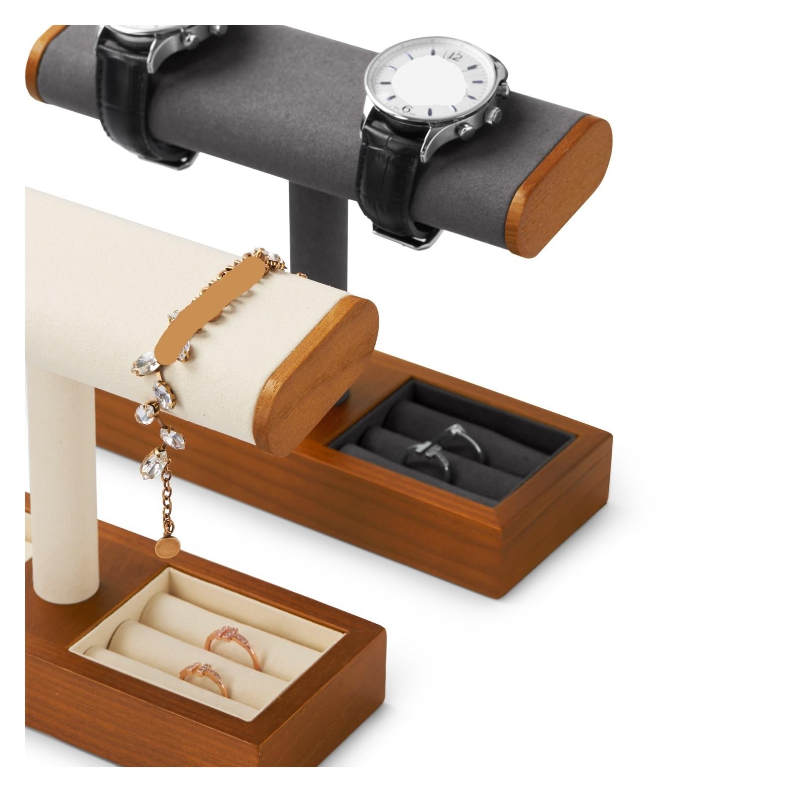 Présentoir à Montres et Bracelets Présentoir à bijoux en bois massif, colonne créative, présentoir bracelets, de montre, accessoires d'exposition