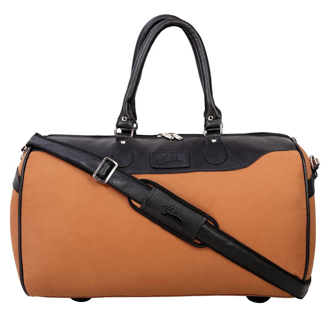 Leather World 30 Liter 20 Inch Canvas Weekender Travel Duffle Bag for Men & Women Luggage Bag with Detachable Shoulder Strap for Men & Women-Tan-image-36