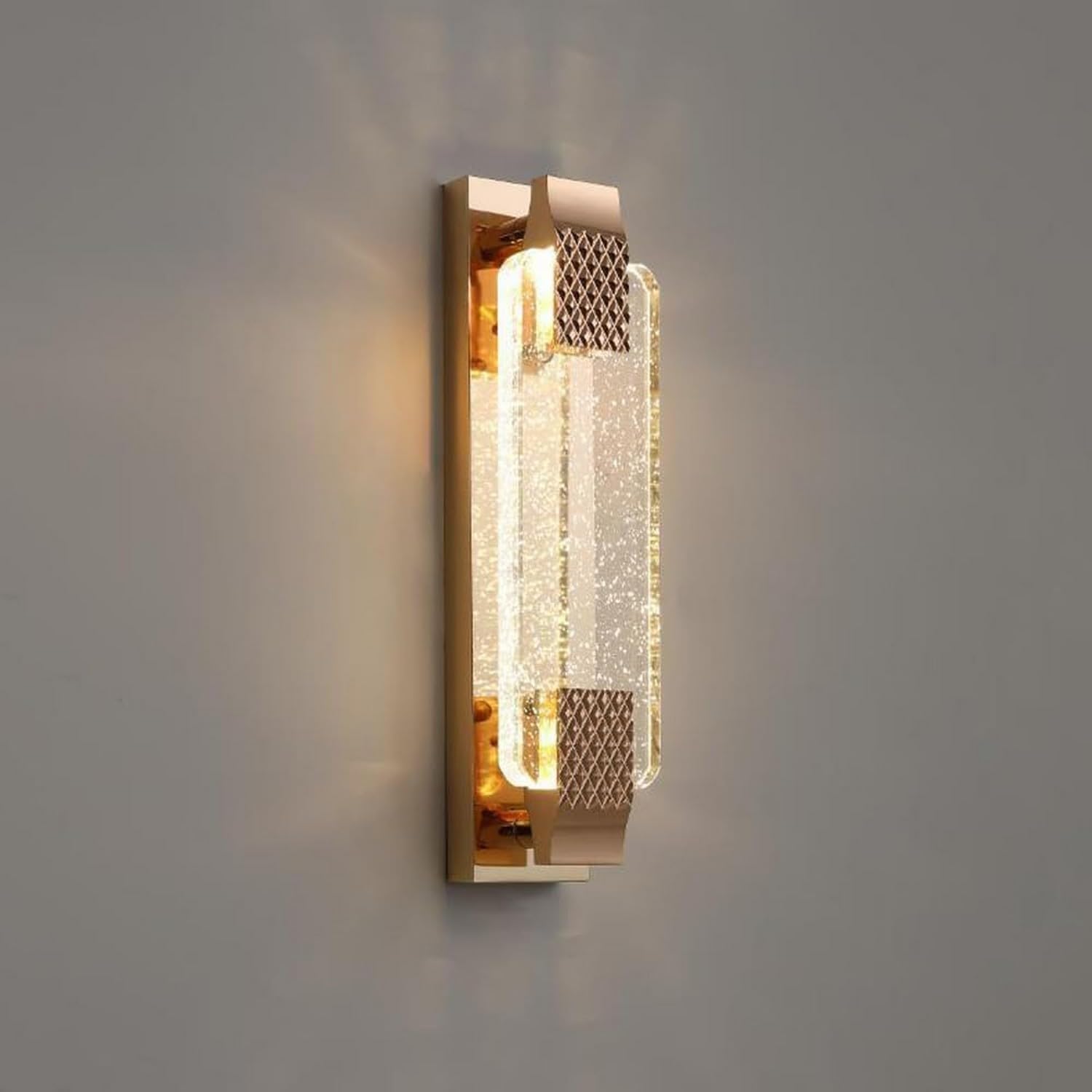 ZTCHSENZT Mirror Light Modern Bathroom Wall Lights with Crystal Glass LED Wall Lamp Indoor Black Long Linear Wall Sconces Lamp,Lighting Wall Sconce,Gold-40cm
