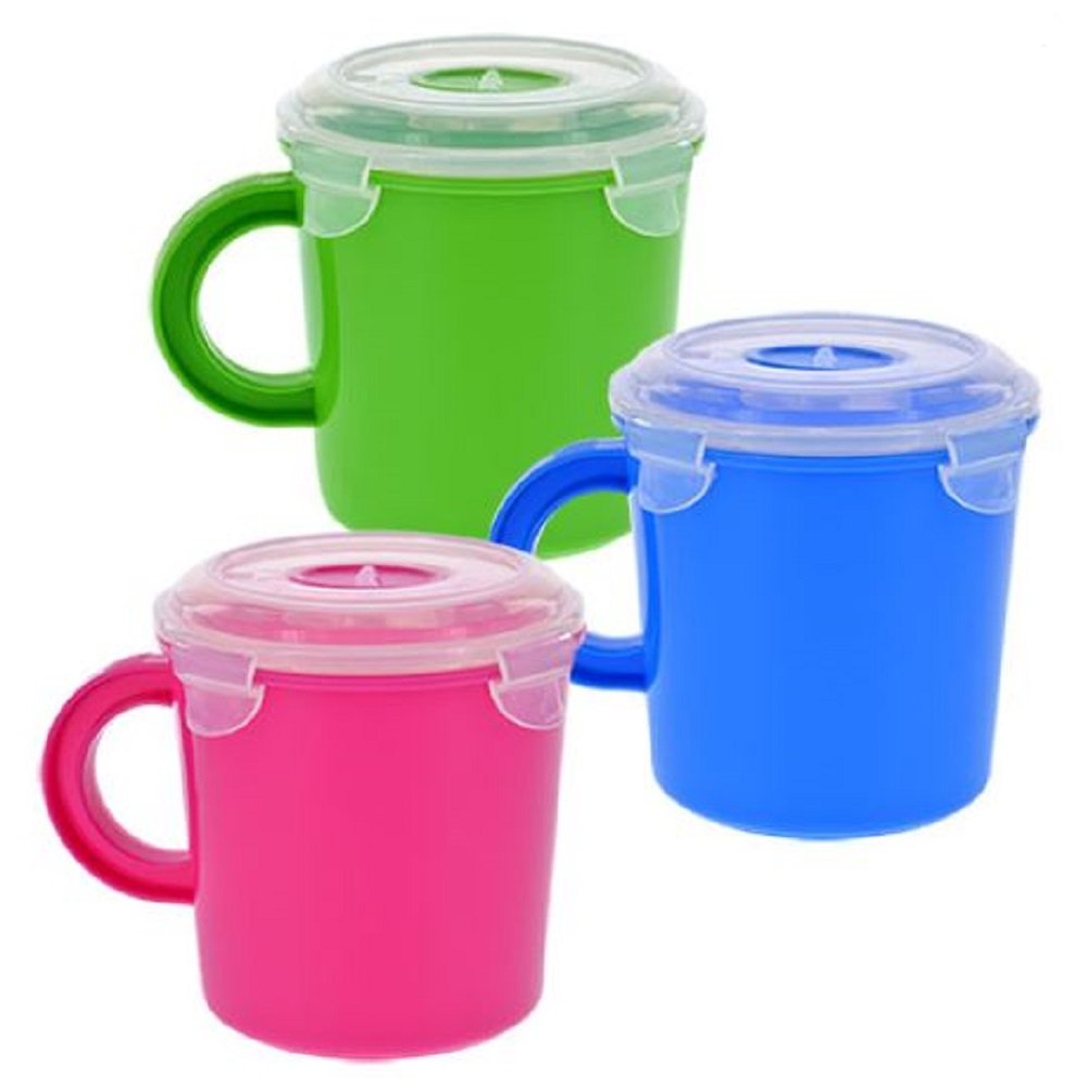 Buy SureFresh Plastic Soup Mugs with ClipLock Lids, 3ct Set Online at