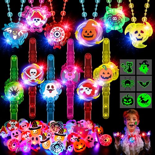 COKOKA 84 PCS Halloween Party Favors for Kids, Glow in