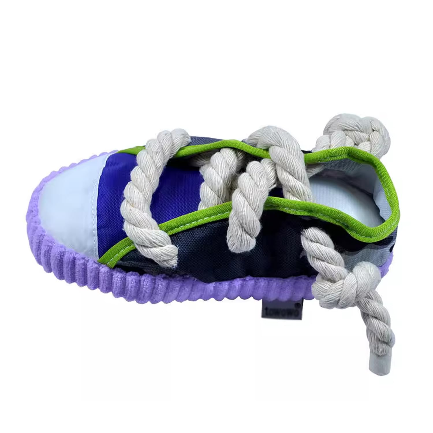 MeiAOBest Dog Squeaky Chew Toy,Durable Shoes-Shaped Pet Reduce Boredom and Consume Extra Energy Interactive Toy_Purple