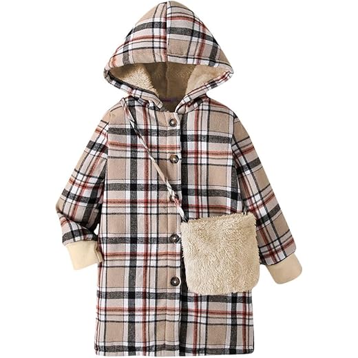 Girls Waist Length Coat with Hand Bag