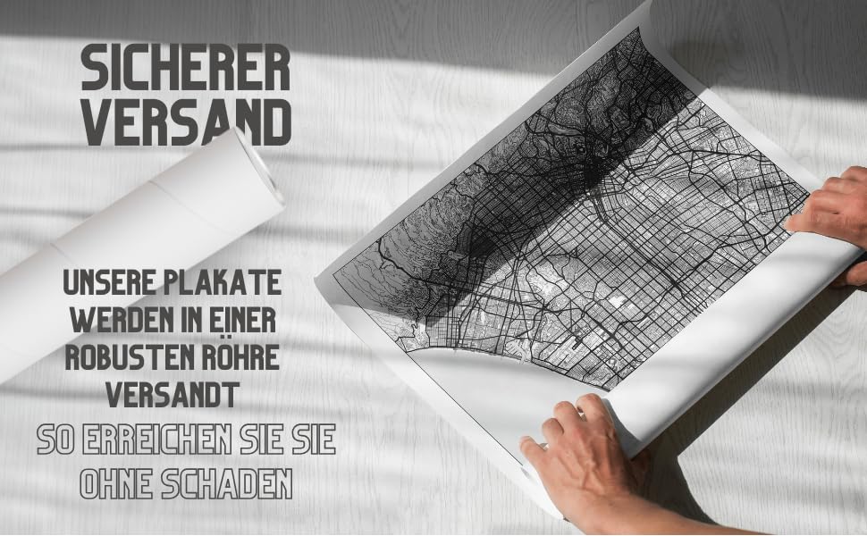 Poster stadskaart A2 zwart wit, papier 250 gr. afbeelding voor woonkamer en slaapkamer, zeer veel stadspatronen, minimalistische poster, perfect cadeau- idee, zonder lijst, poster London